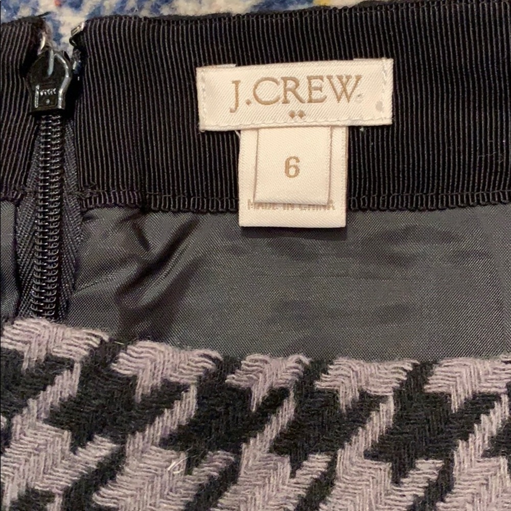 J. Crew Factory Houndstooth Wool Skirt - Picture 3 of 6